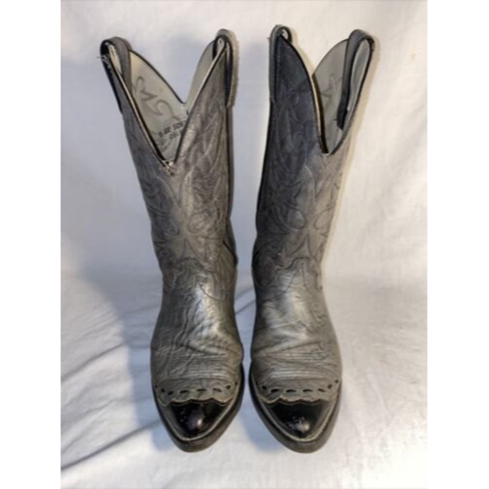 Laredo Mens Grey Cowboy, Western Boots Size 8 (2E)  Vintage Worn